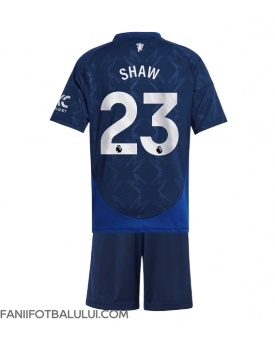 Manchester United Luke Shaw #23 Echipament de Fotbal Replică 2024-25 Copii Deplasare (+ Șorturi)